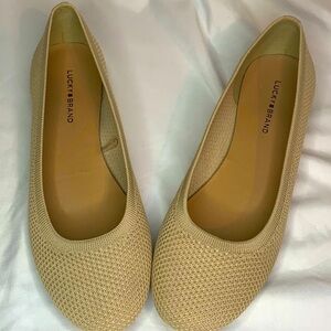 2 for $48 Lucky Brand Tan Flats Perforated Loafers